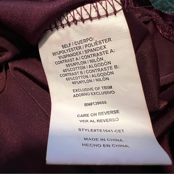 Altar’d state velvet burgundy floral lace design tank top sleeveless L - Picture 9 of 9